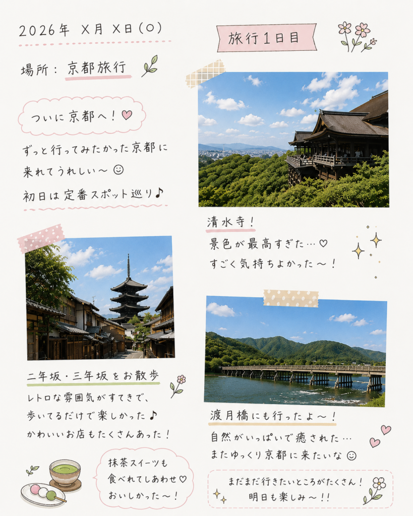 手書き日記風イメージ